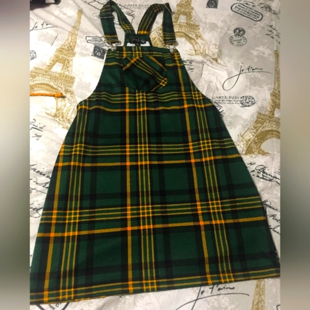 Green Overalls Dress